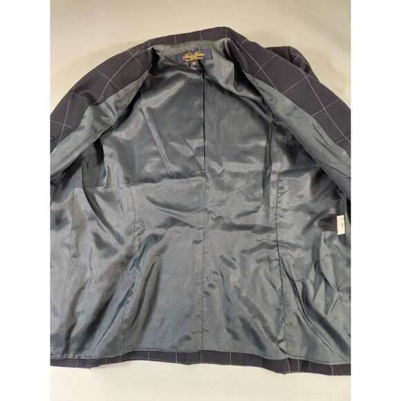 Brooks Brothers Women's Black Blazer White Windowpane Plaid 100% Wool 8P - Picture 5 of 9